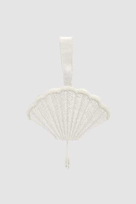 Bridal Nessa Sequin Shell With Tassel Grab Bag - Image 3