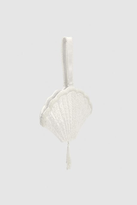 Bridal Nessa Sequin Shell With Tassel Grab Bag - Image 5