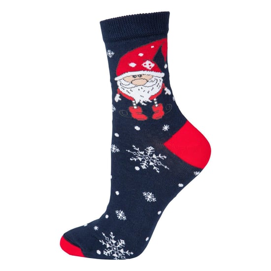 Floso Womens/Ladies Santa Claus Christmas Socks (Navy) - Image 1