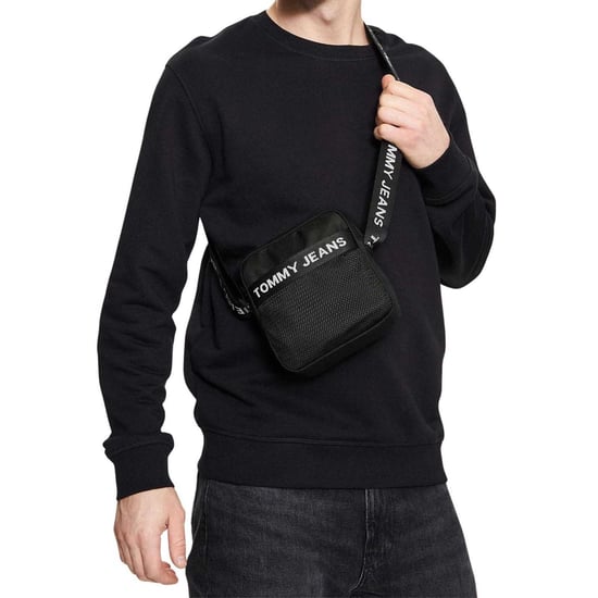 Tommy Hilfiger Heren Mesh Panel Crossbody Tas (Zwart) - Image 4