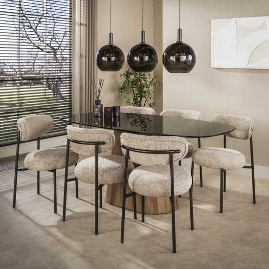 Hoyz eetkamerstoel round - 57x52x81 cm set van 2 - Image 3