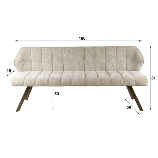 Hoyz eetkamerbanken raster - 58x180x81 cm - Image 2