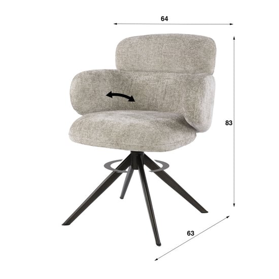 Hoyz eetkamerstoel flex - 63x64x83 cm set van 2 - Image 4