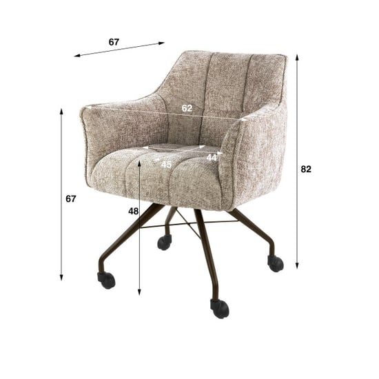Hoyz eetkamerstoel raster - 67x62x82 cm set van 2 - Image 5