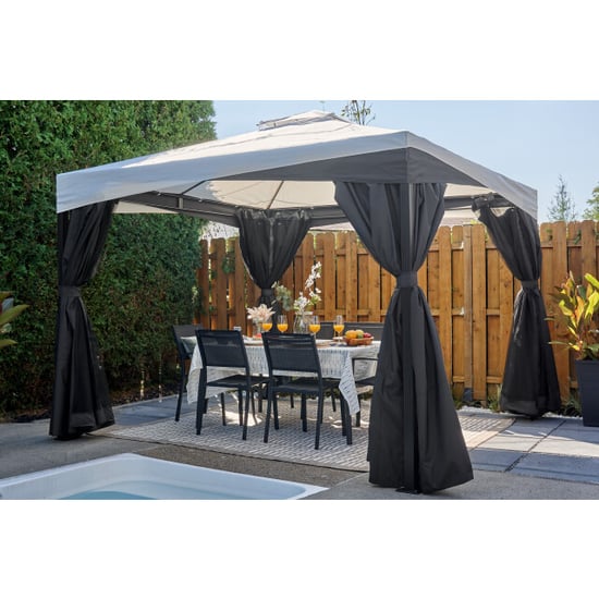 Sojag Malta 1010 aluminium paviljoen 3x3 mtr met afneembaar stoffen dak - Image 2
