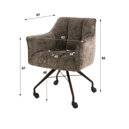 Hoyz eetkamerstoel raster - 67x62x82 cm set van 2 - Image 4