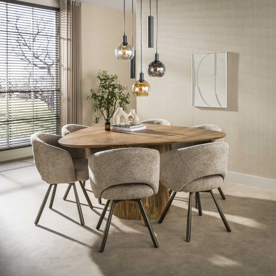 Hoyz eetkamerstoel cross - 56x58x81 cm set van 2 - Image 5