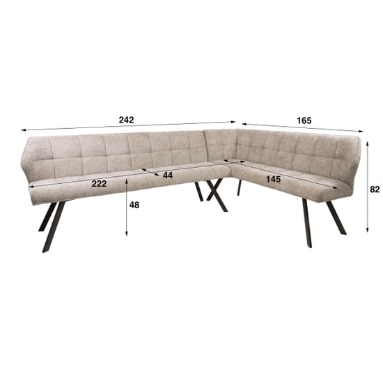 Hoyz eetkamerbanken raster - 150x230x81 cm - Image 3