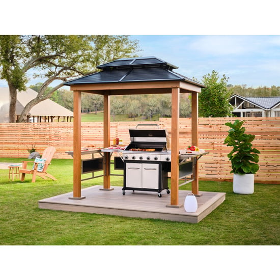 Sojag Maui aluminium bbq grillpaviljoen in houtlook 158x249x278 cm - Image 4