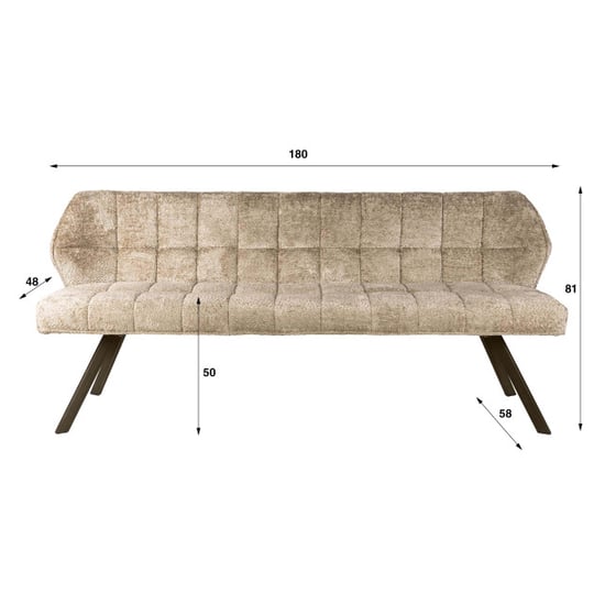 Hoyz eetkamerbanken raster - 58x180x81 cm - Image 3