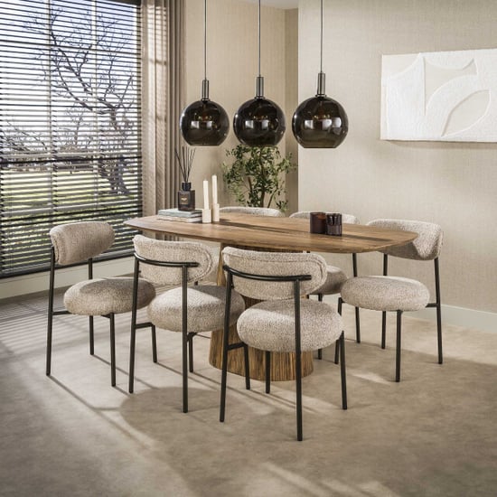 Hoyz eettafel wave centro deens ovaal 180cm massief mango zand - Image 3