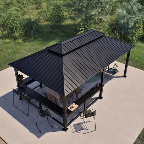 Sojag Bondi 1220 metalen paviljoen met vast dak 3,5 x 6 m - - Image 3