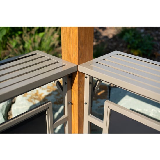 Sojag Maui aluminium bbq grillpaviljoen in houtlook 158x249x278 cm - Image 5