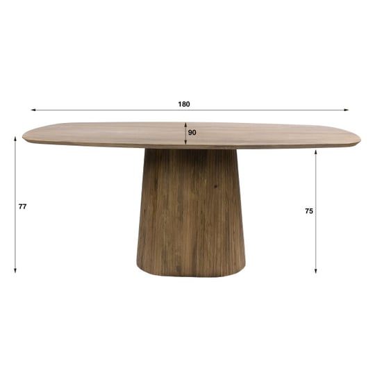 Hoyz eettafel wave centro deens ovaal 180cm massief mango zand - Image 4
