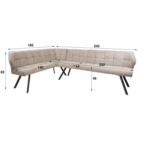 Hoyz eetkamerbanken raster - 150x230x81 cm - Image 5