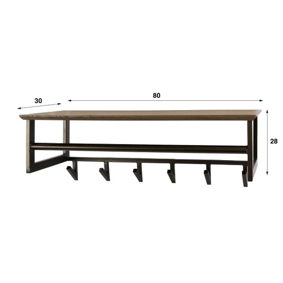 Hoyz kapstok bruno - 30x80x28 cm - Image 2