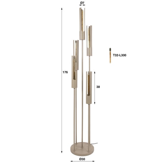 Hoyz vloerlamp tube - 30x30x175 cm - Image 2