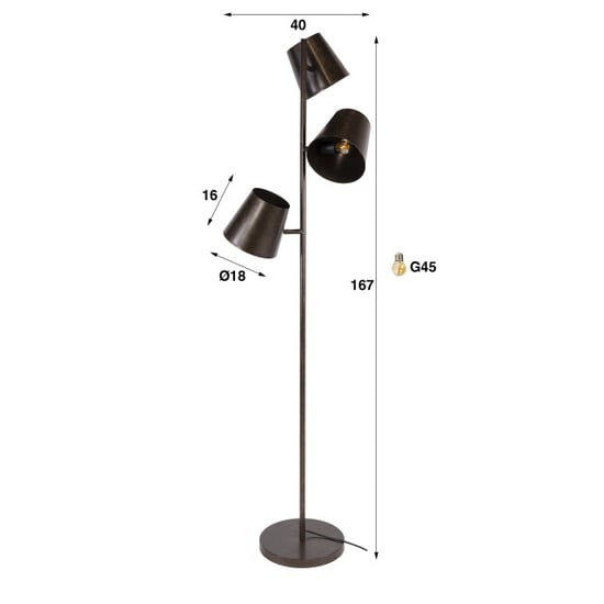 Hoyz vloerlamp kinetic - 40x40x167 cm - Image 2