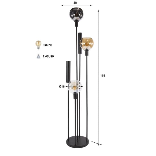 Hoyz vloerlamp sfera - 38x38x175 cm - Image 2