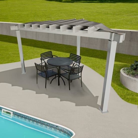 Sojag Lima driehoeks pergola 293x293 cm met zonnescherm - - Image 5