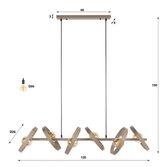 Hoyz hanglamp hover 6-lichts - - Image 2