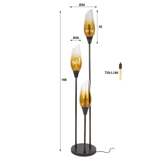 Hoyz vloerlamp cocoon - 35x35x168 cm - Image 3