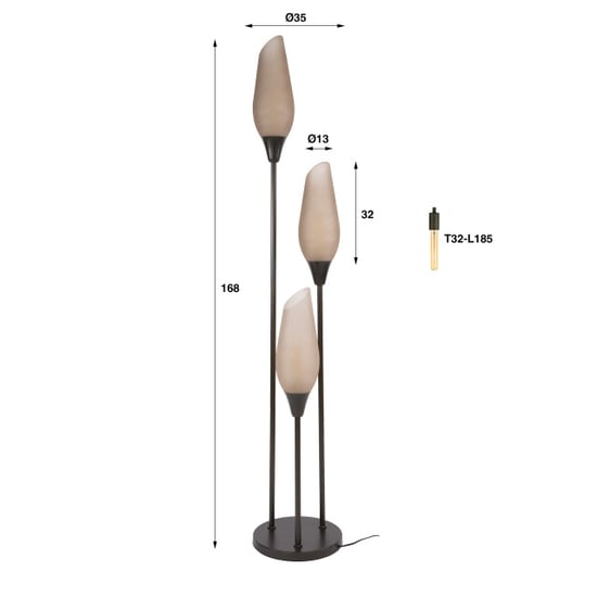 Hoyz vloerlamp cocoon - 35x35x168 cm - Image 3