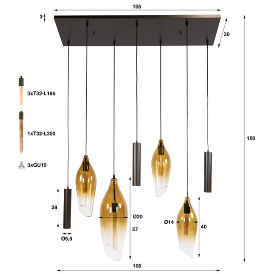 Hoyz hanglamp cocoon - 40x105x150 cm - Image 3