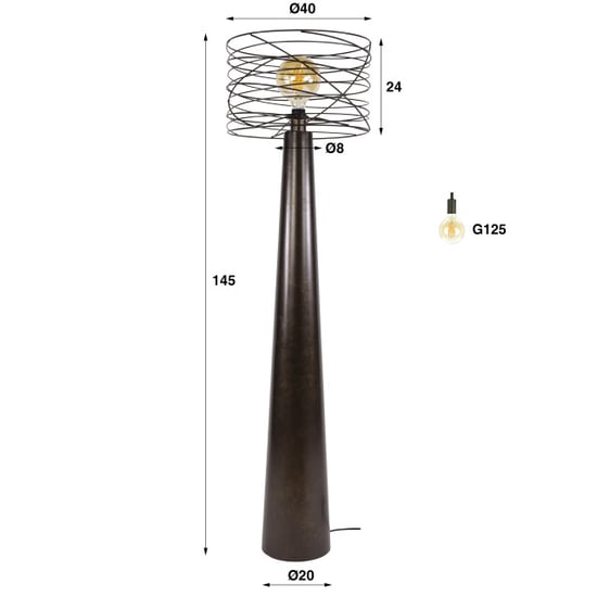 Hoyz vloerlamp curl - 40x40x145 cm - Image 4