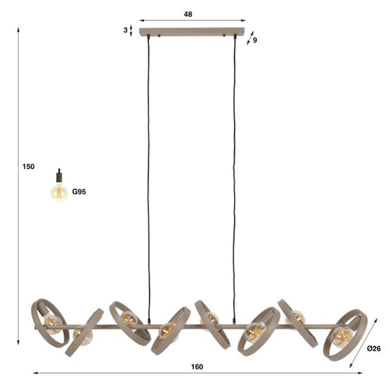 Hoyz hanglamp hover 8-lichts - - Image 4