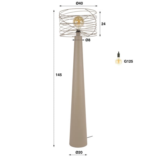 Hoyz vloerlamp curl - 40x40x145 cm - Image 4