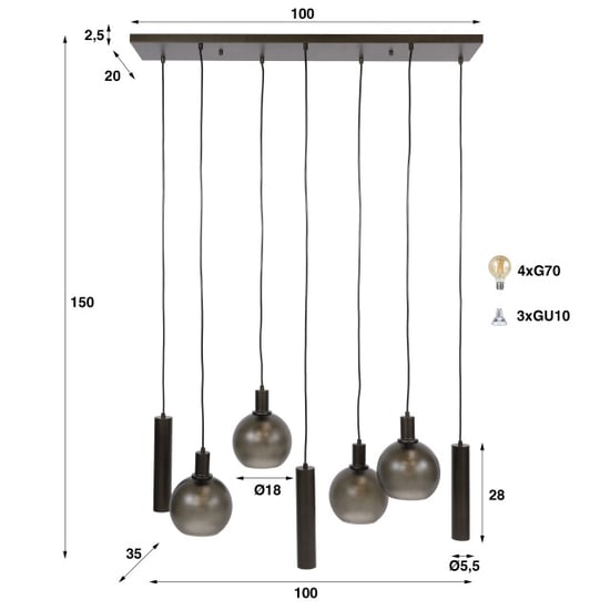 Hoyz hanglamp sfera - 35x100x150 cm - Image 5
