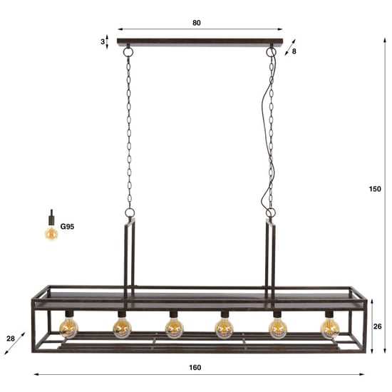 Hoyz hanglamp decorate - 28x160x150 cm - Image 5
