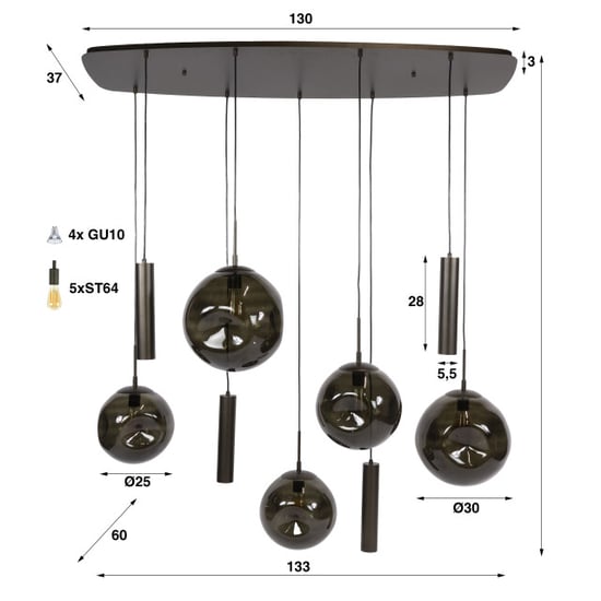 Hoyz hanglamp stellar - 60x133x150 cm - Image 5
