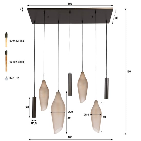 Hoyz hanglamp cocoon - 40x105x150 cm - Image 5