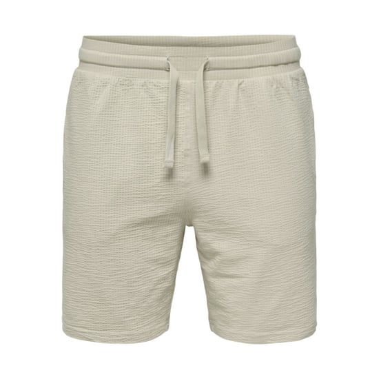 Only & Sons Onskian reg seersucker shorts beige - Image 1