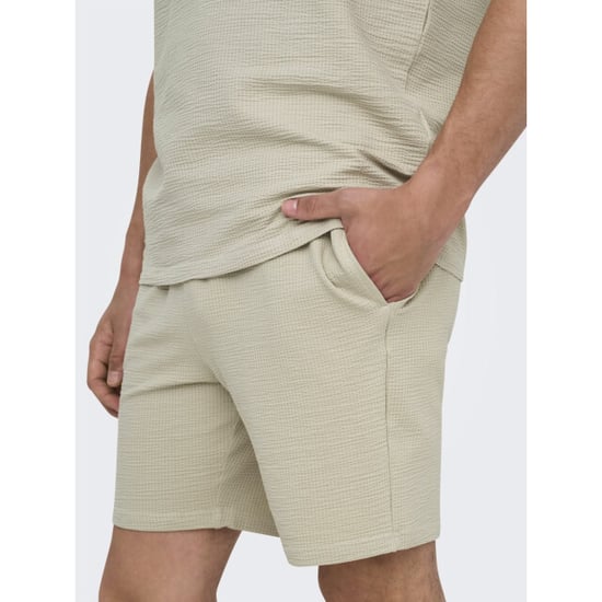 Only & Sons Onskian reg seersucker shorts beige - Image 2