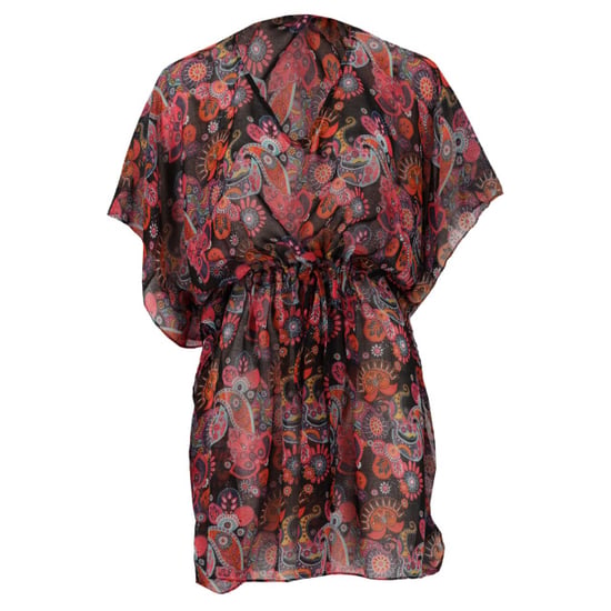 Sarlini Dames tuniek strandjurk polyester kaftan print zwart - Image 1