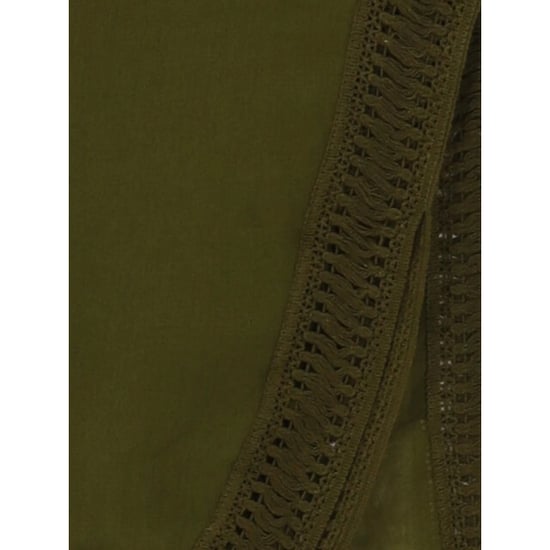 Sarlini Dames tuniek strandjurk polyester chiffon effen kaki - Image 2