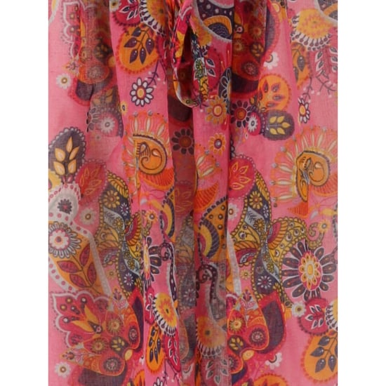 Sarlini Dames tuniek strandjurk polyester kaftan print roze - Image 2