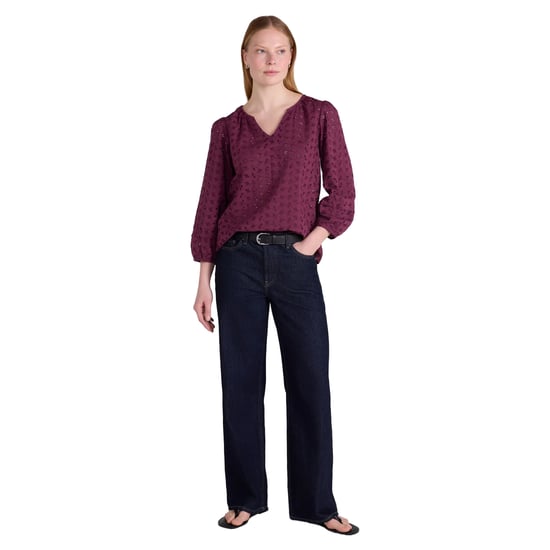 Mountain Warehouse Dam Broderie Lätt 3/4 Ärms Casual Skjorta (Lila) - Image 4