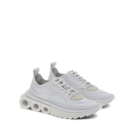 Salvatore Ferragamo Sneakers met Gancini-zool - Image 2