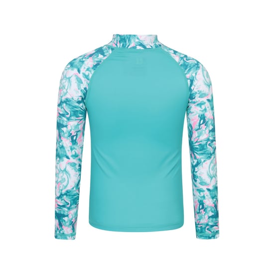 Mountain Warehouse Marble Effect Rash Guard met lange mouwen voor kinderen/Kinderen (Turquoise) - Image 2