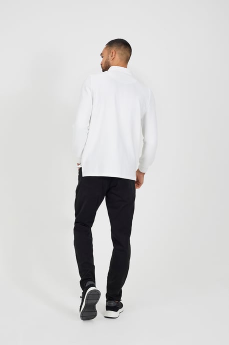 Black Cotton Twill Chino Trousers - Image 2