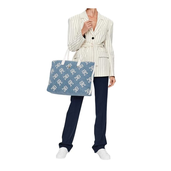 Tommy Hilfiger Herhaal logo handtas (Blauw) - Image 5