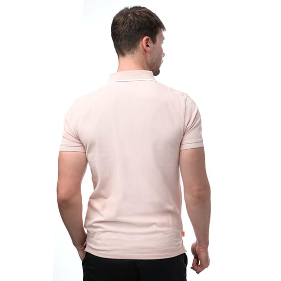 Timberland Kortärmad polotröja med tryck för herrar (Rosa) - Image 2