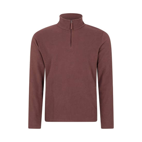 Mountain Warehouse Heren Camber II Camo Half Zip Fleece Top (Donkerbruin) - Image 1