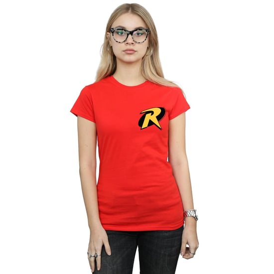 DC Comics Womens/Ladies Batman Robin Logo Cotton T-Shirt (Red) - Image 2