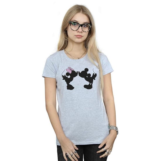 Disney Dames/Dames Mickey Minnie Kiss Silhouet Katoenen T-Shirt (Sportgrijs) - Image 3