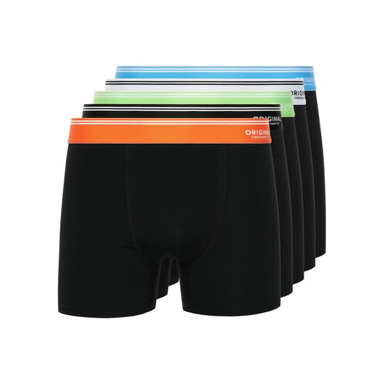 Crosshatch Heren Prismara Boxer Shorts (Set van 5) (Zwart) - Image 1